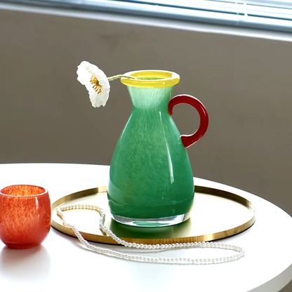 Vintage-Buntglas-Binauralvase