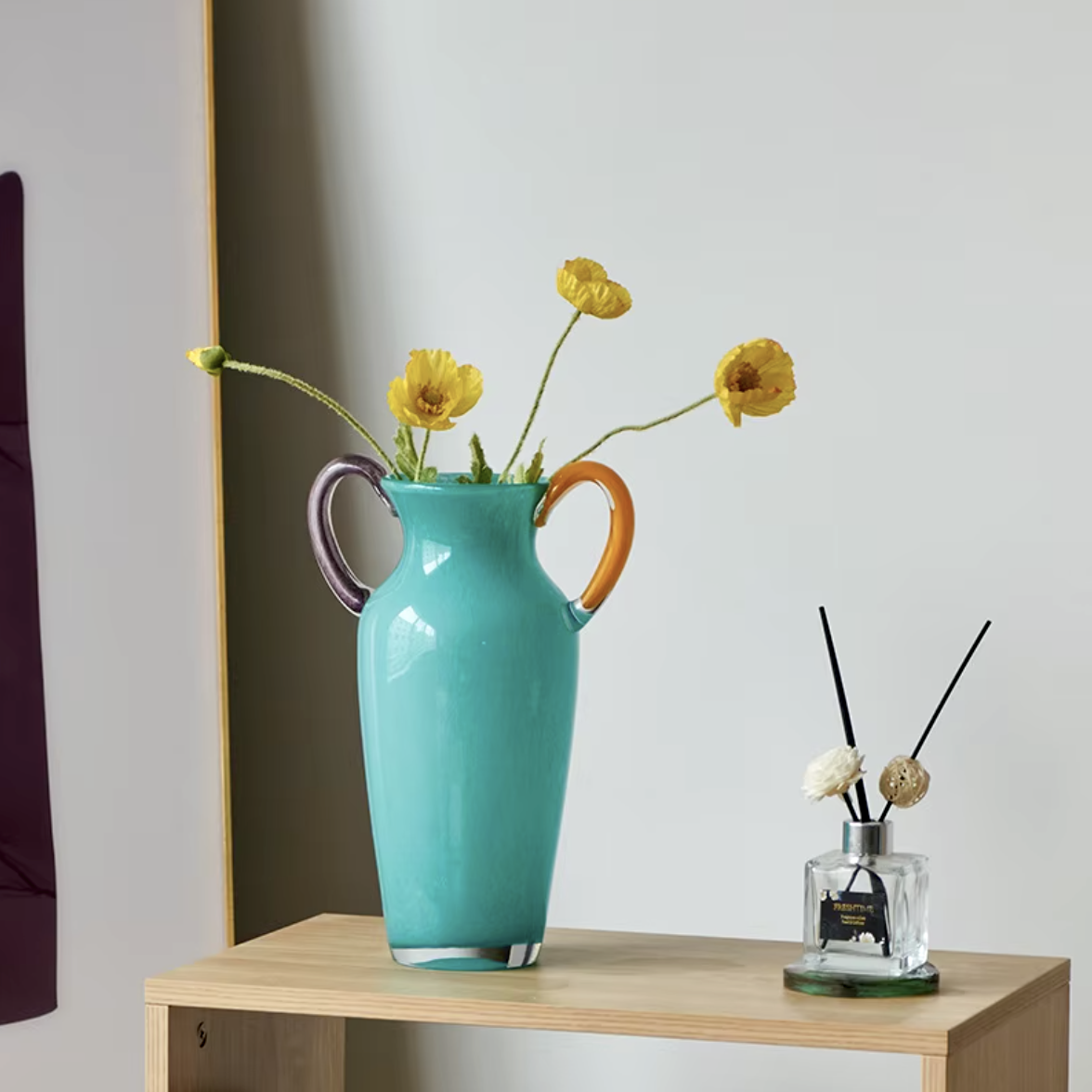 Vintage-Buntglas-Binauralvase