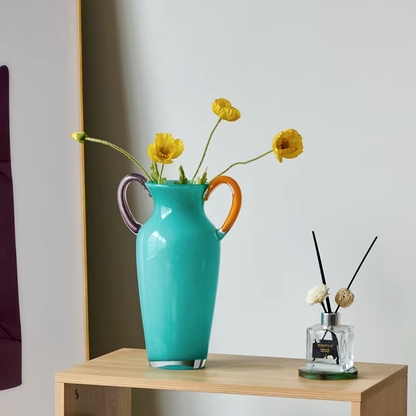 Vintage-Buntglas-Binauralvase