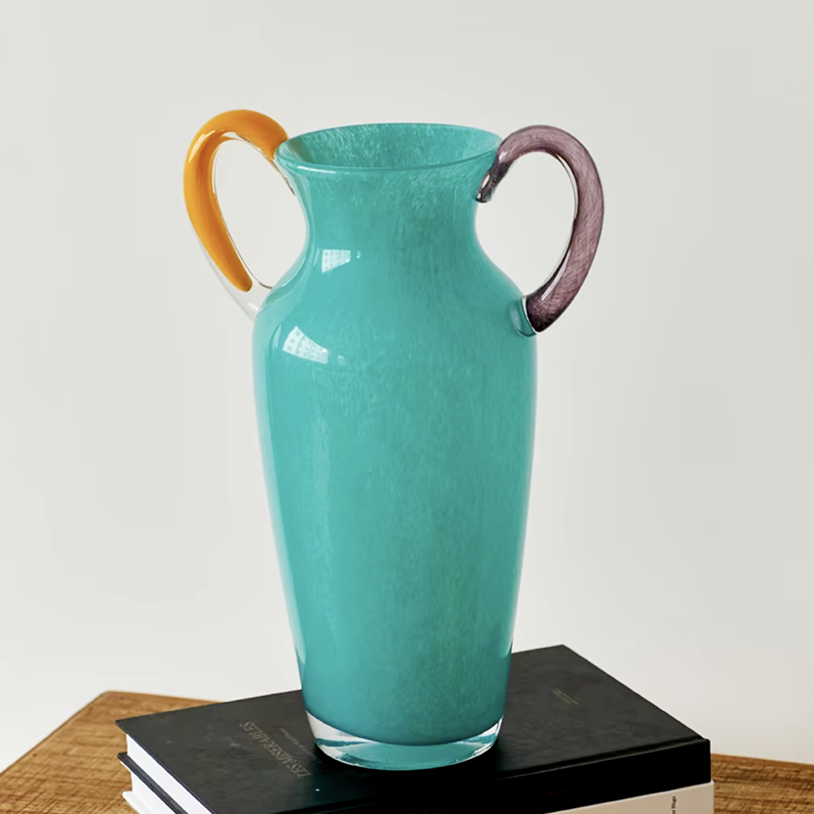 Vintage-Buntglas-Binauralvase