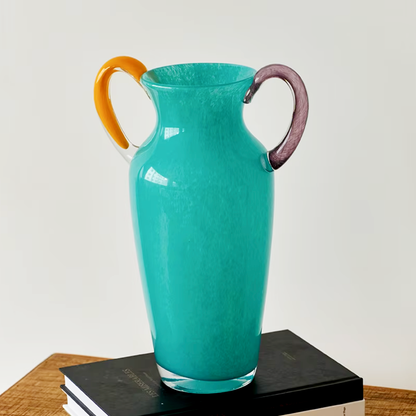 Vintage-Buntglas-Binauralvase
