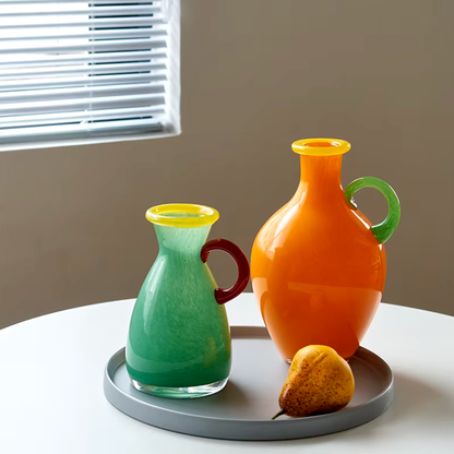 Vintage-Buntglas-Binauralvase