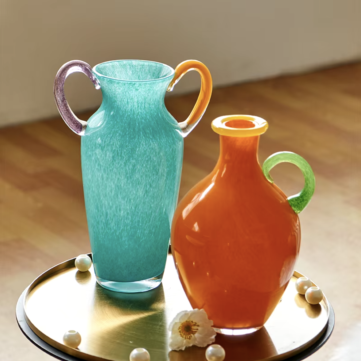 Vintage-Buntglas-Binauralvase