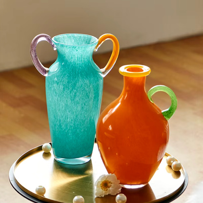 Vintage-Buntglas-Binauralvase