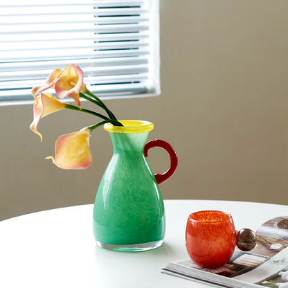 Vintage-Buntglas-Binauralvase