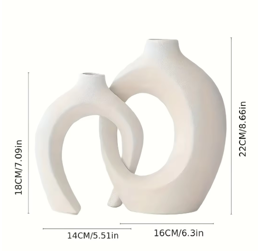Boho Keramikvase – Handgemachte dekorative Vase