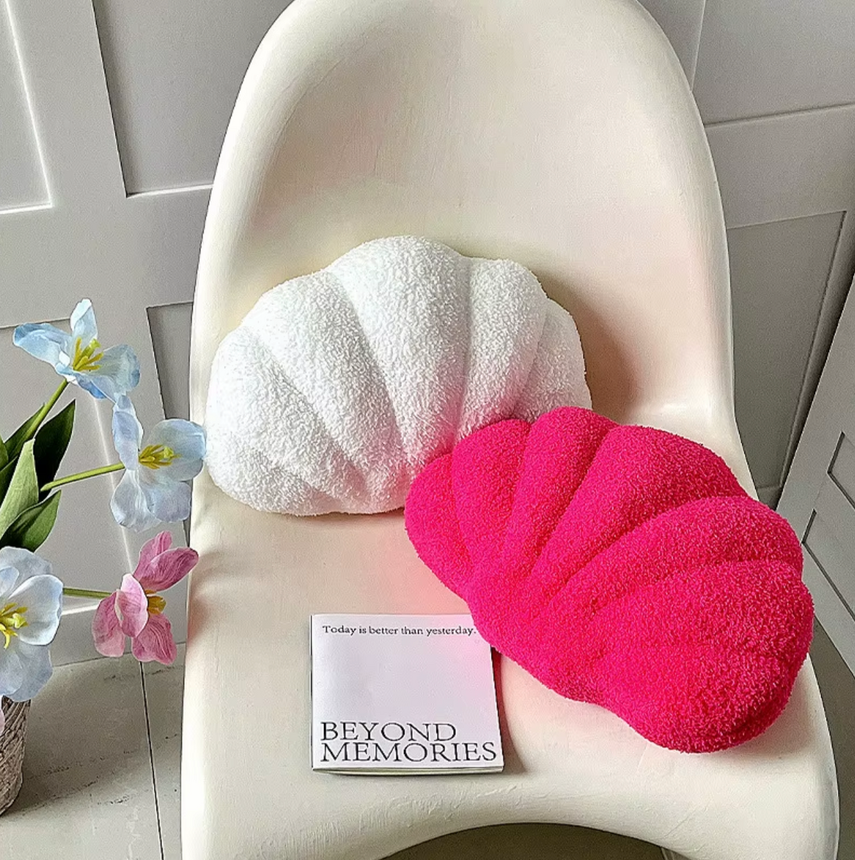 Pastell Schalenkissen – Flauschiges Bouclé-Plüschkissen | Heim Zeile