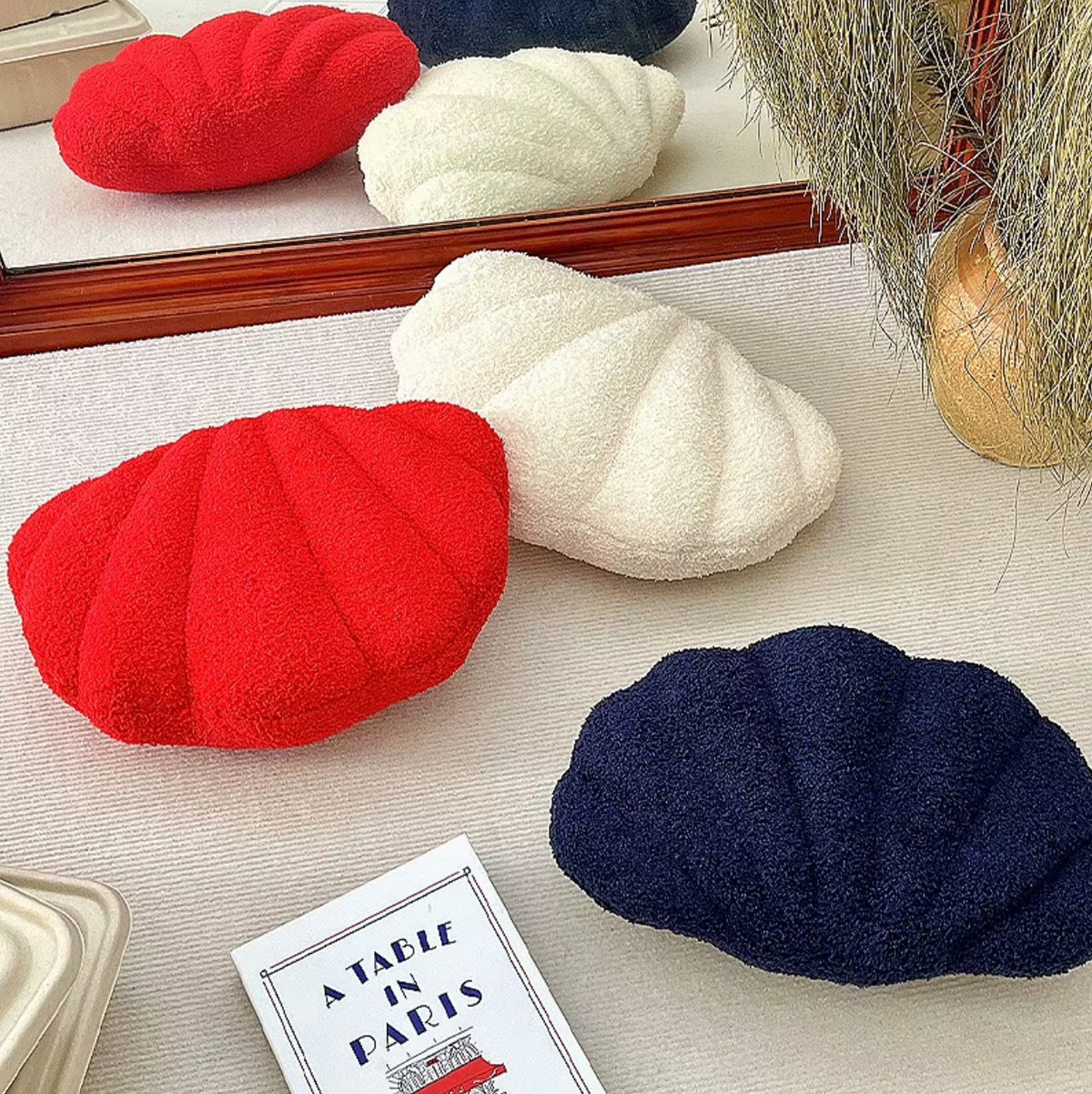 Pastell Schalenkissen – Flauschiges Bouclé-Plüschkissen | Heim Zeile