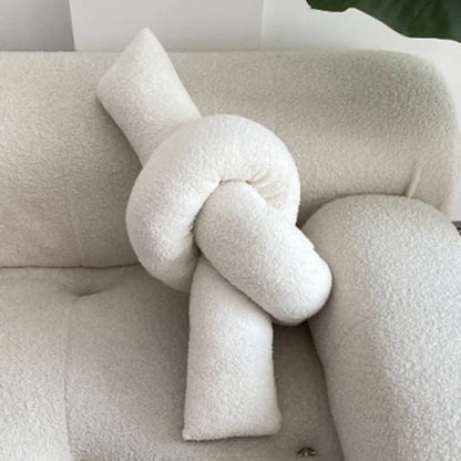 Nordic Bouclé Abstract Kissen – Minimalistisches Plüschkissen | Heim Zeile