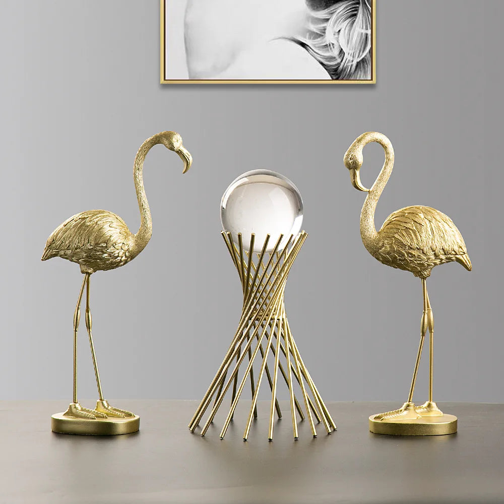 Nordic Flamingo Figur Figur Statue Skulptur Wohnzimmer Büro Hochzeitsfeier Ornamente Wohnkultur Dekoration Zubehör