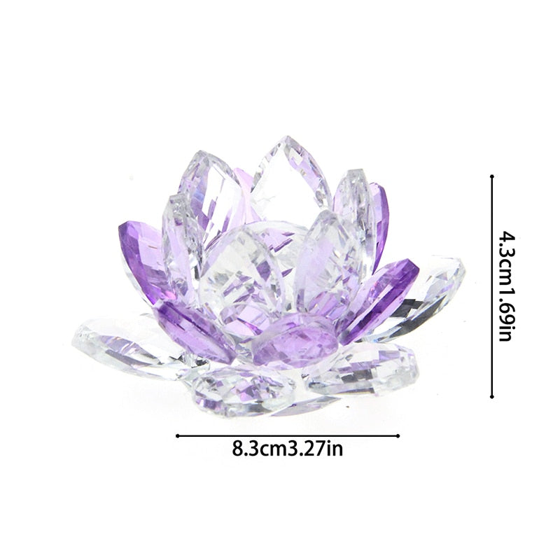 Kristall-Lotusblume Handwerk Glas Briefbeschwerer Heimdekoration Ornamente Figuren Haus Hochzeit Party Dekor Geschenke Souvenir