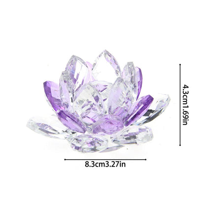 Kristall-Lotusblume Handwerk Glas Briefbeschwerer Heimdekoration Ornamente Figuren Haus Hochzeit Party Dekor Geschenke Souvenir