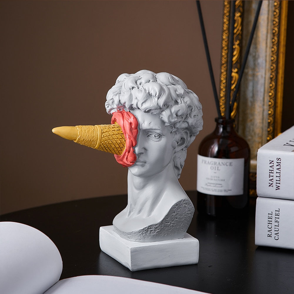 David Figur mit Eiscreme Heimdekoration Skulptur