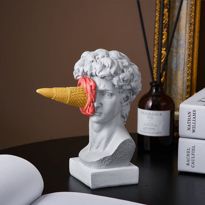 David Figur mit Eiscreme Heimdekoration Skulptur