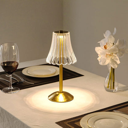 Goldene Kristall Tischlampe