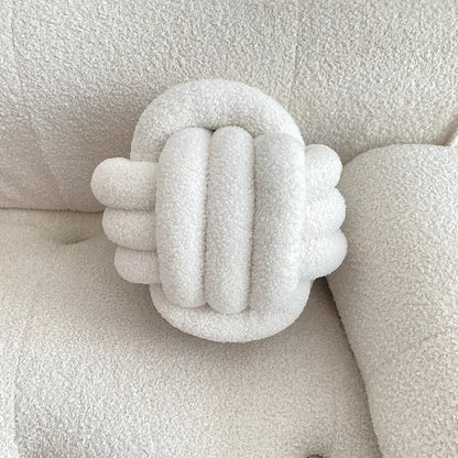 Nordic Bouclé Abstract Kissen – Minimalistisches Plüschkissen | Heim Zeile
