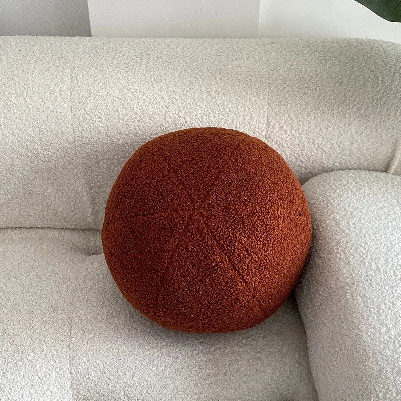Nordic Bouclé Abstract Kissen – Minimalistisches Plüschkissen | Heim Zeile