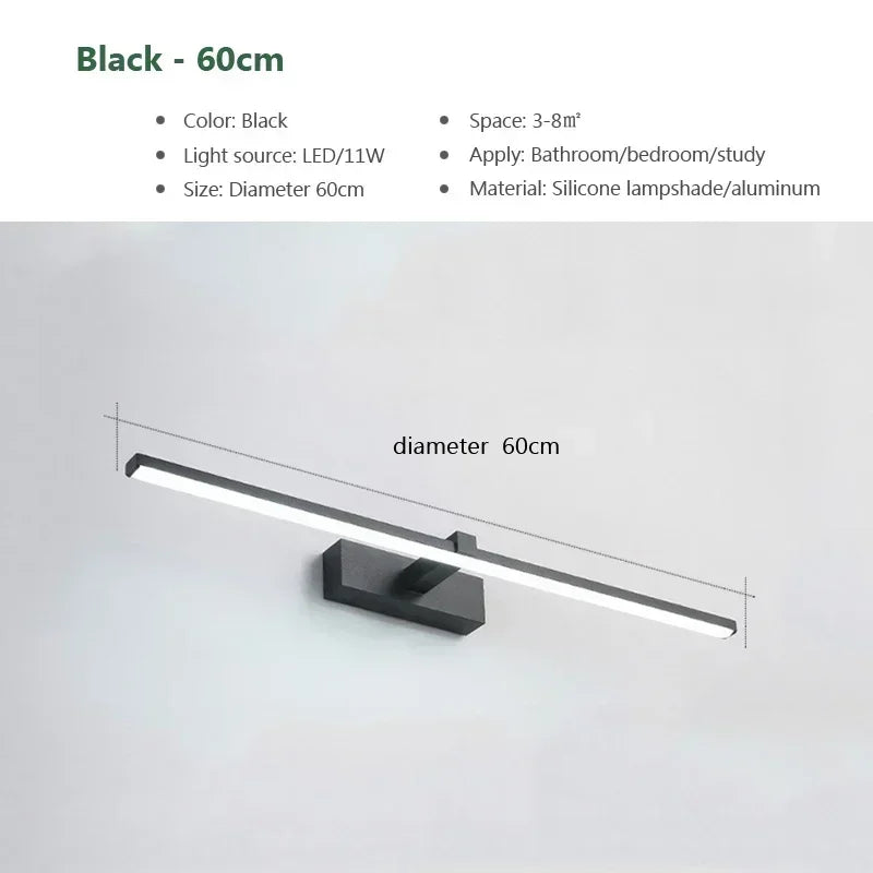 Moderne Gold LED Wandleuchte – Badezimmer-Spiegelleuchte mit Touch-Schalter für Schlafzimmer, Wohnzimmer und Schminkbeleuchtung | Heim Zeile