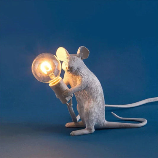 Moderne LED Tier Tischlampen: Harzratte, Katze und Eichhörnchen Nachtlichter