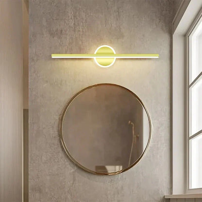 Heim Zeile | LED Wandleuchte LineaLux | Schwarz & Gold | 40/60/80 cm | Warm, Kalt & Dreifarbiges Licht | Moderne Spiegel & Wandbeleuchtung