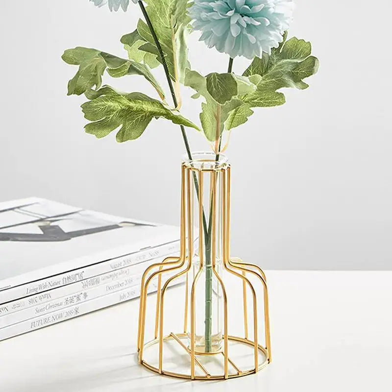 Gold Käfig Vase