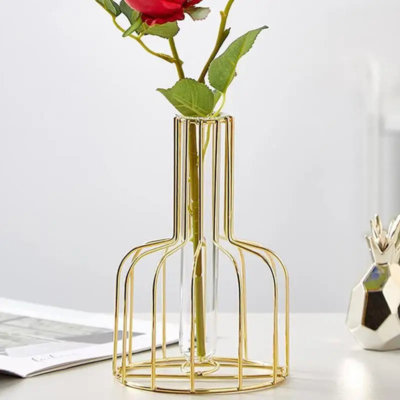 Gold Käfig Vase