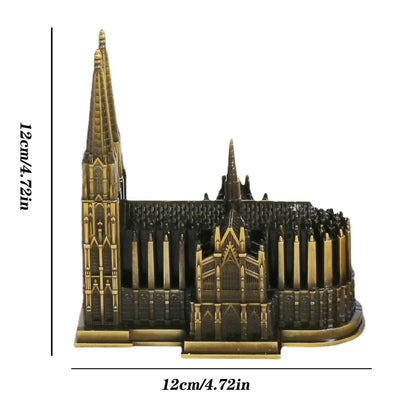 Kölner Dom Modell Metall Antik Bronze Deutschland Kölner Dom Gebäudefigur Weltberühmtes Wahrzeichen Architektur Dekoration