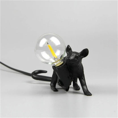 Moderne LED Tier Tischlampen: Harzratte, Katze und Eichhörnchen Nachtlichter