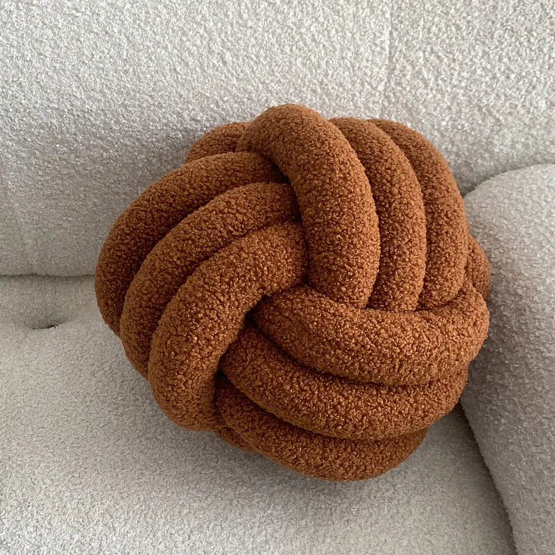Nordic Bouclé Abstract Kissen – Minimalistisches Plüschkissen | Heim Zeile