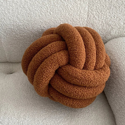 Nordic Bouclé Abstract Kissen – Minimalistisches Plüschkissen | Heim Zeile