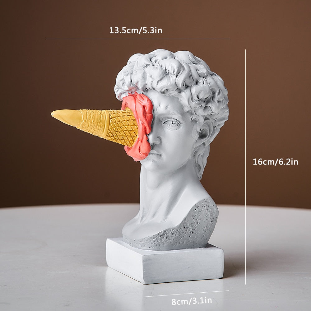 David Figur mit Eiscreme Heimdekoration Skulptur