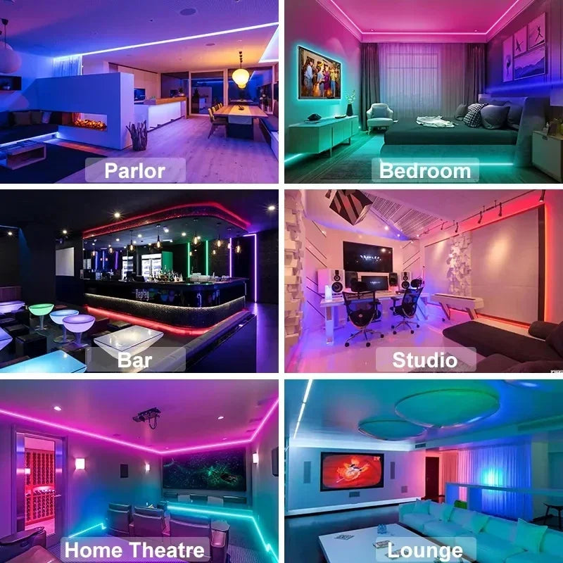 USB RGB LED-Streifenlichter mit App-Steuerung für Raum- und TV-Umgebungsbeleuchtung Deko