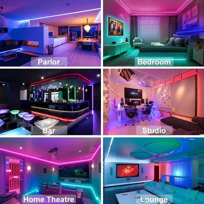 USB RGB LED-Streifenlichter mit App-Steuerung für Raum- und TV-Umgebungsbeleuchtung Deko