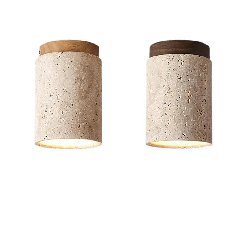Travertin Deckenleuchte - Raffinierte Eleganz - Sanftes Licht - Einzigartiges Design