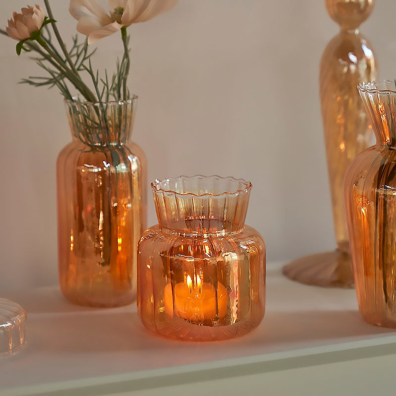 Goldene Mantel-Glasvase