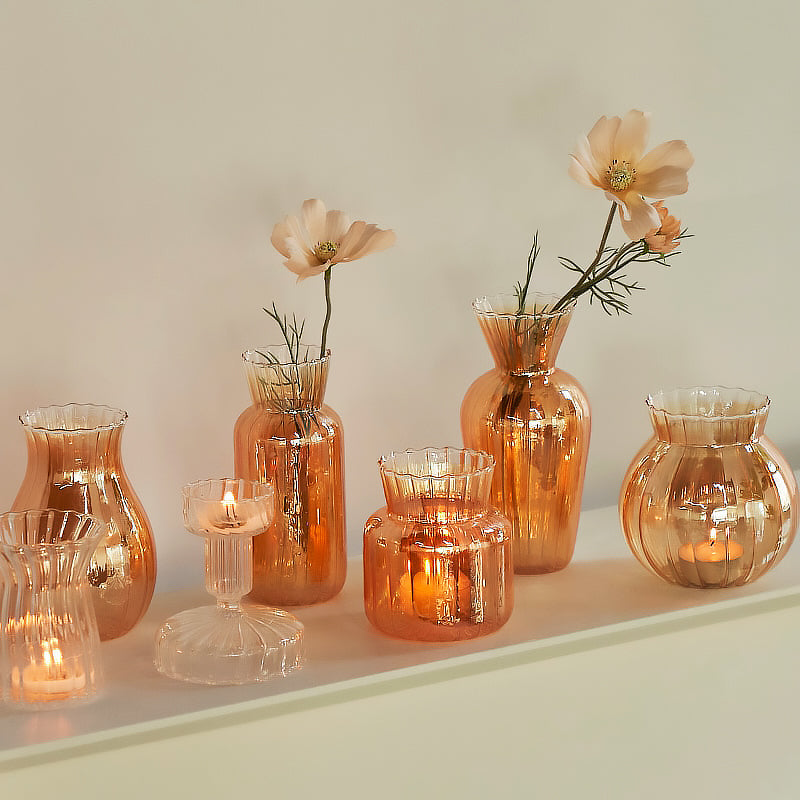 Goldene Mantel-Glasvase