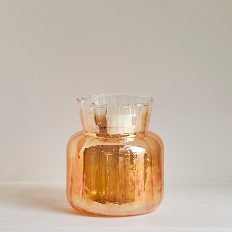 Goldene Mantel-Glasvase