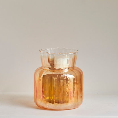 Goldene Mantel-Glasvase