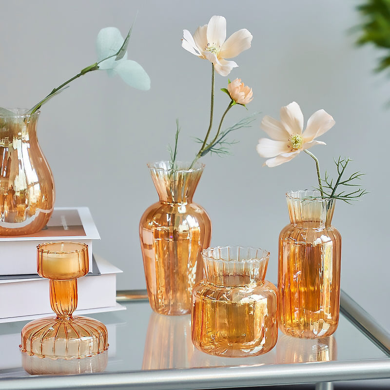Goldene Mantel-Glasvase