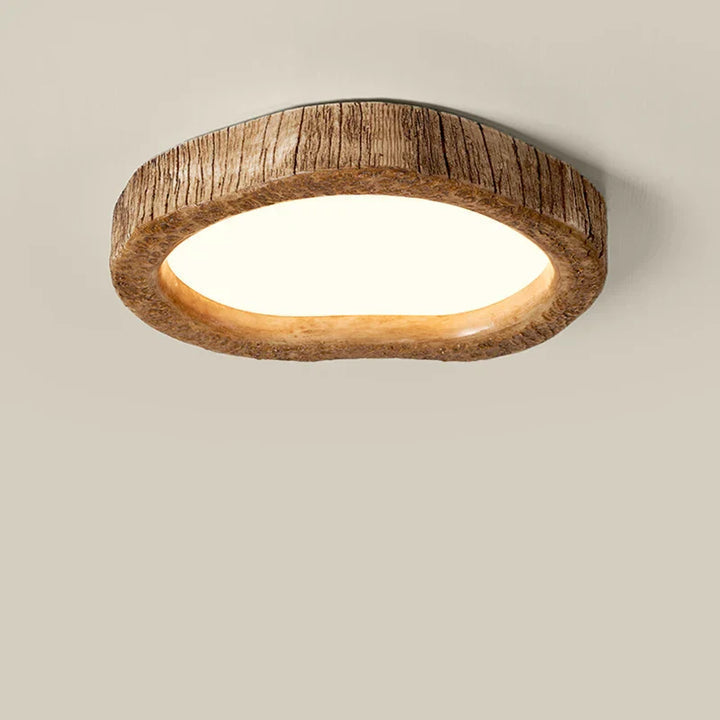Rustikale LED-Deckenlampe mit Holzoptik - Auralog