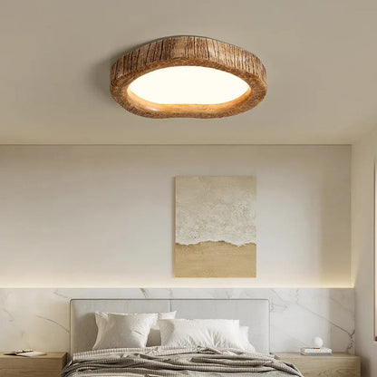 Rustikale LED-Deckenlampe mit Holzoptik - Auralog