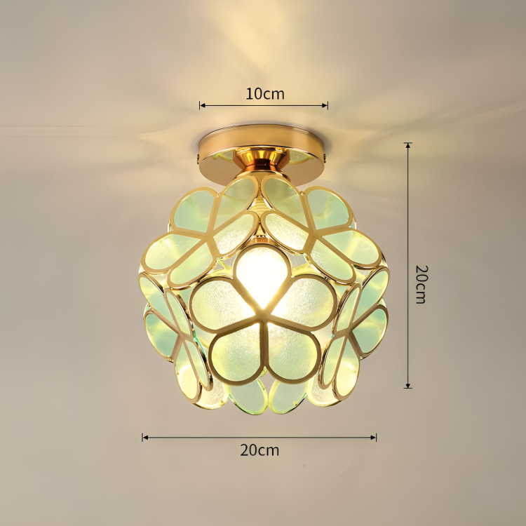 Retro-Stil PVC-Deckenlampe – florales Muster für einen einzigartigen Look