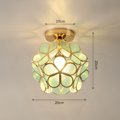 Retro-Stil PVC-Deckenlampe – florales Muster für einen einzigartigen Look