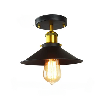 Vintage-Deckenlampe im Industriedesign, Retro-Deckenleuchte mit Edison-Glühbirne, LED-kompatibel