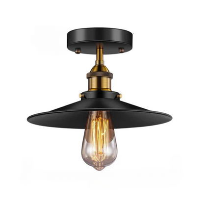 Vintage-Deckenlampe im Industriedesign, Retro-Deckenleuchte mit Edison-Glühbirne, LED-kompatibel