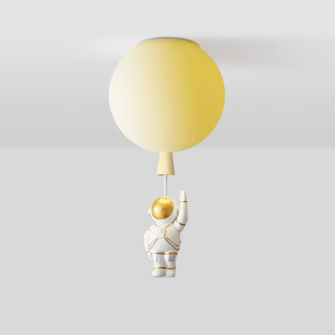 Trendige Moon/Astronaut Kinderzimmer LED-Deckenlampe - CosmoGlow