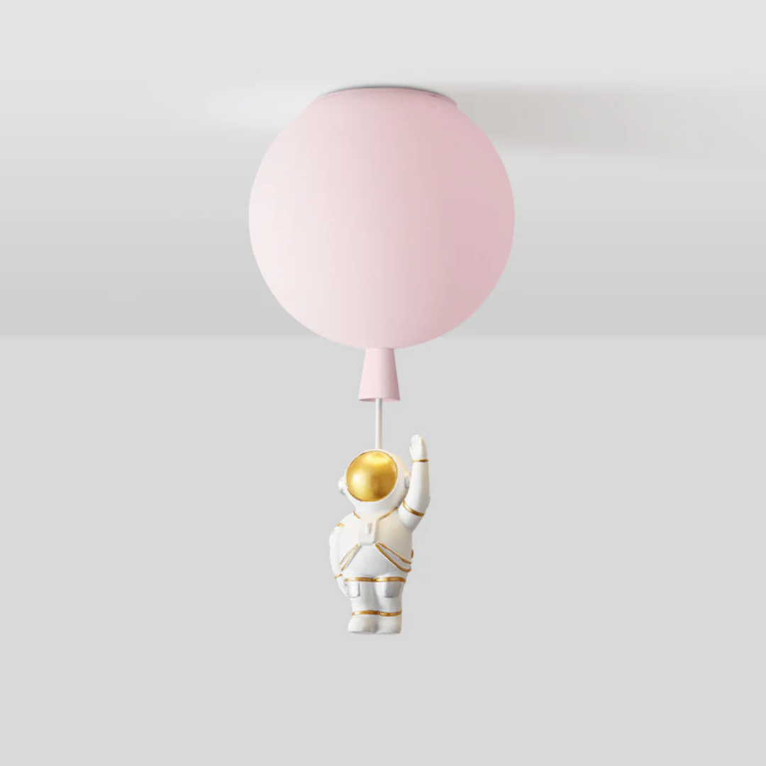 Trendige Moon/Astronaut Kinderzimmer LED-Deckenlampe - CosmoGlow