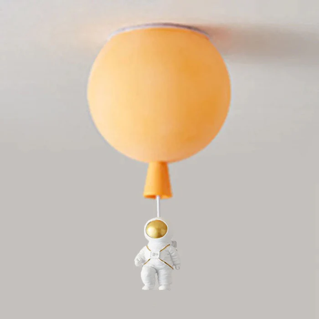 Trendige Moon/Astronaut Kinderzimmer LED-Deckenlampe - CosmoGlow