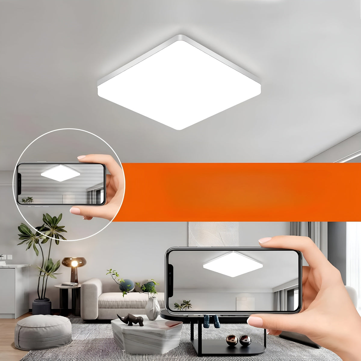 Quadratische LED-Deckenleuchte – Gleichmäßiges, Angenehmes Licht | SuitaHeim Zeilee für Wohnzimmer & Badezimmer