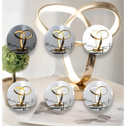 Lampe - Luxuriöse goldene Möbius-Ring Schreibtisch-Leselampe